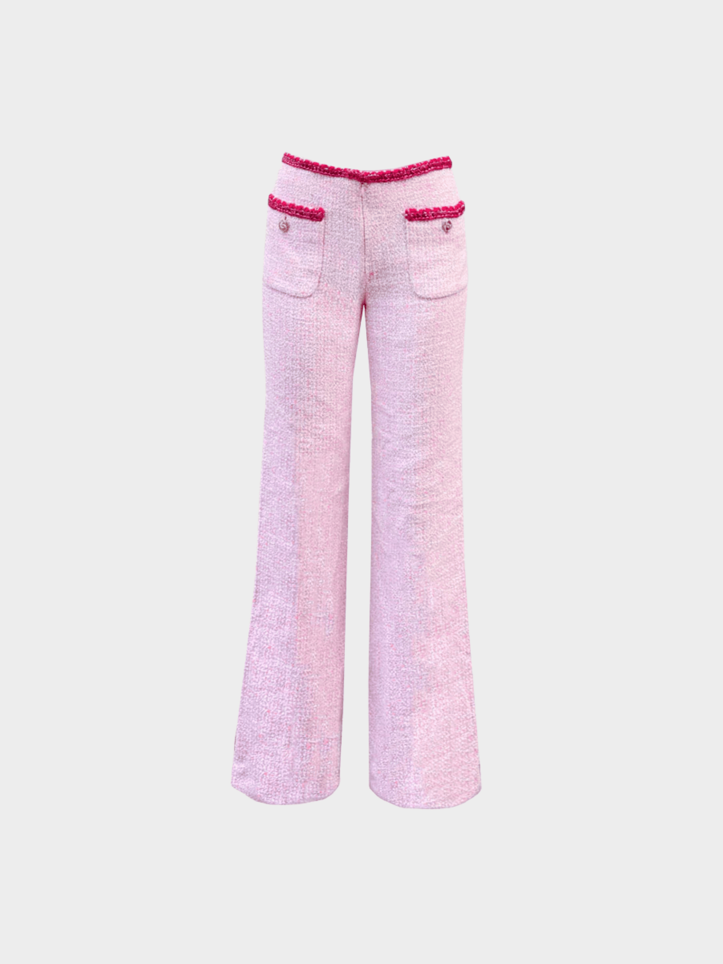 Chanel Cruise 2021 Pink Tweed Trousers