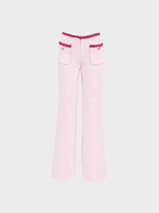 Chanel Cruise 2021 Pink Tweed Trousers
