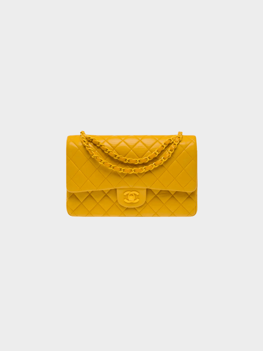 Chanel 1997 Timeless Medium Mustard Yellow Flap Bag