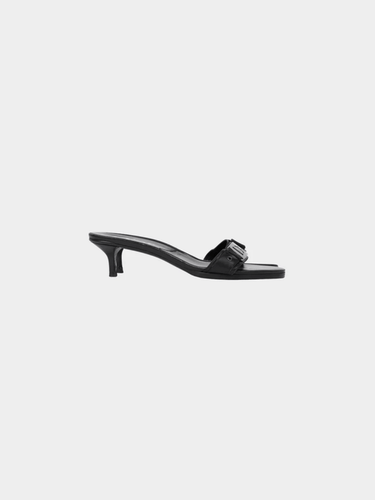 Christian Dior FW 2003 Black Bondage Kitten Heels