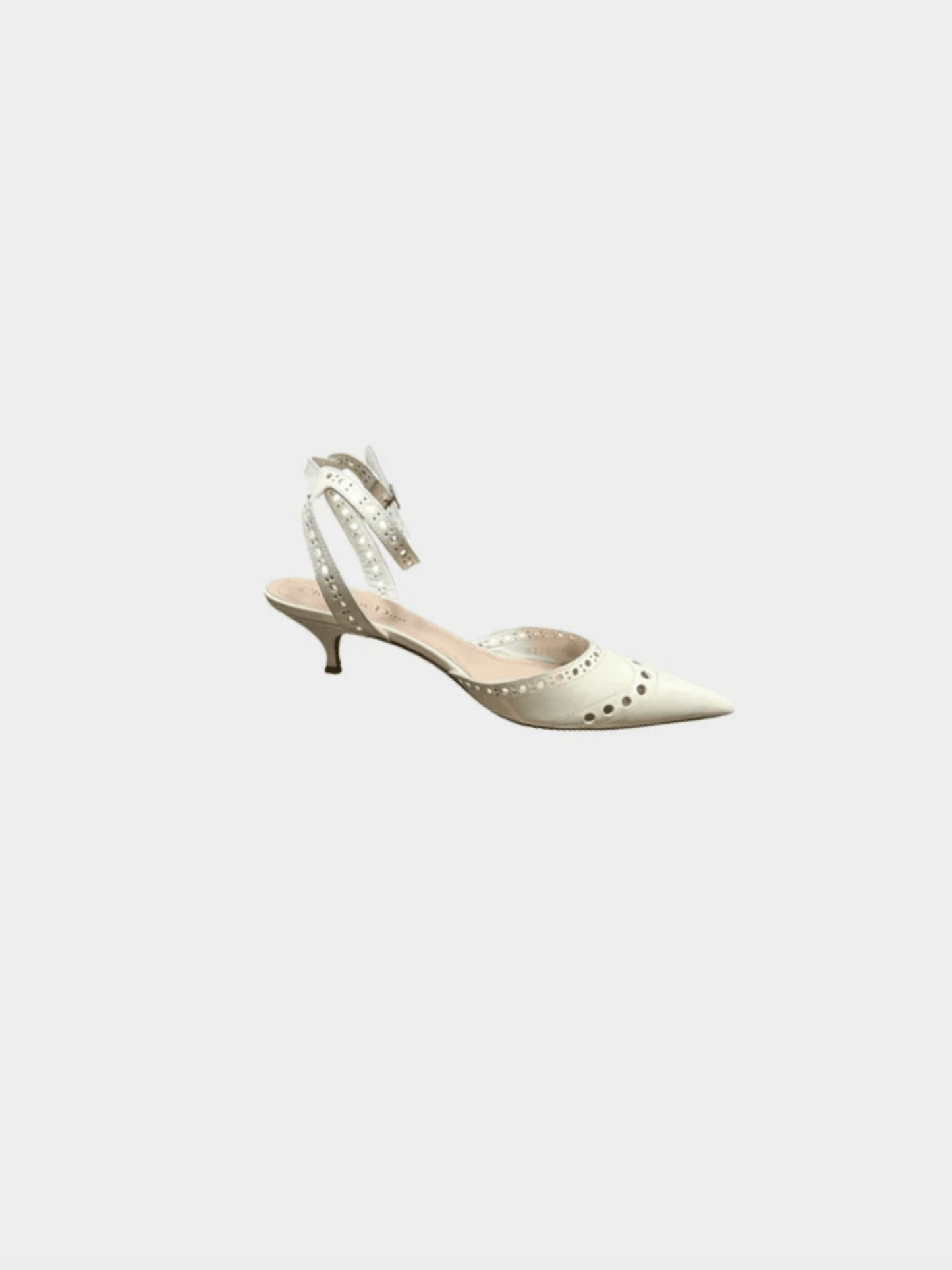 Christian Dior 2000s Ivory J'Adior Gang slingback heels