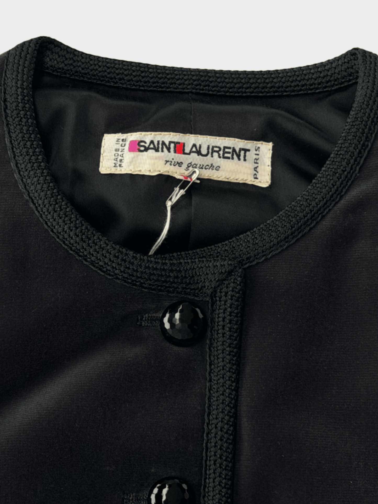 Yves Saint Laurent 1980s Black Cordé Jacket