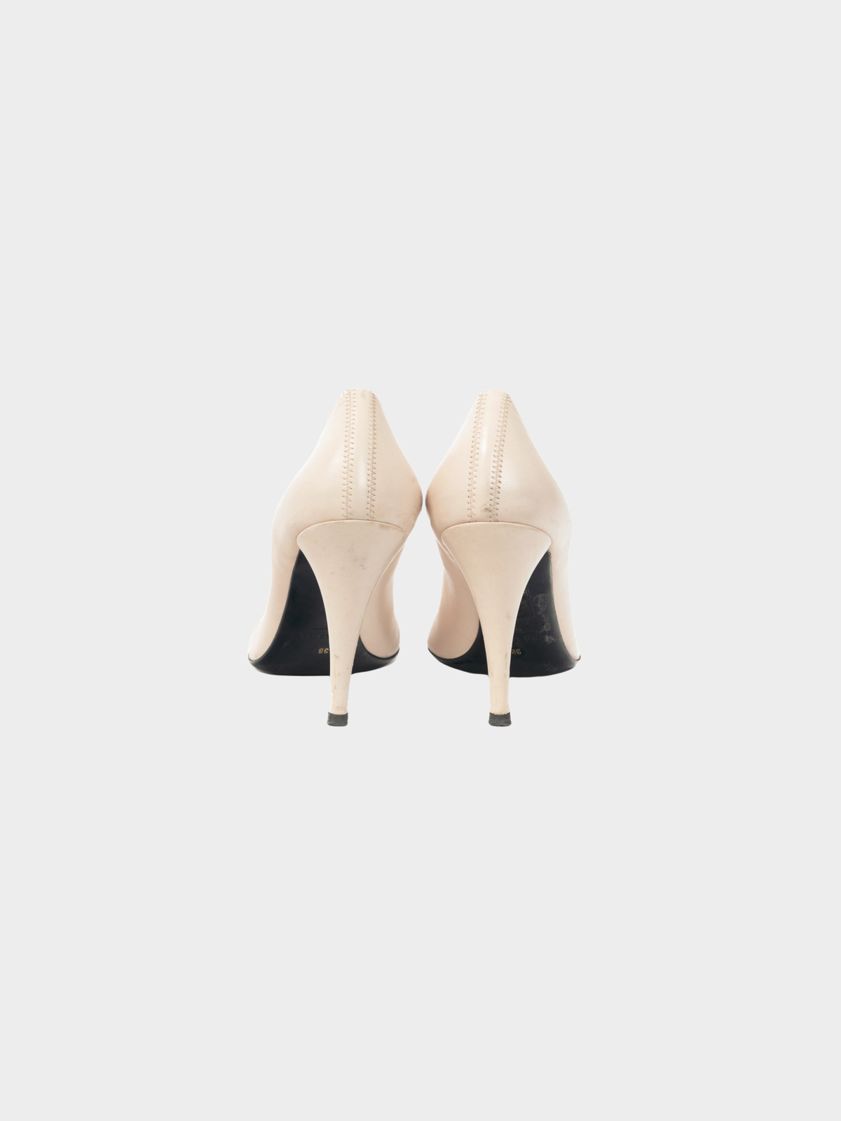 Prada 2000s Ecru Leather Cap-Toe Heels
