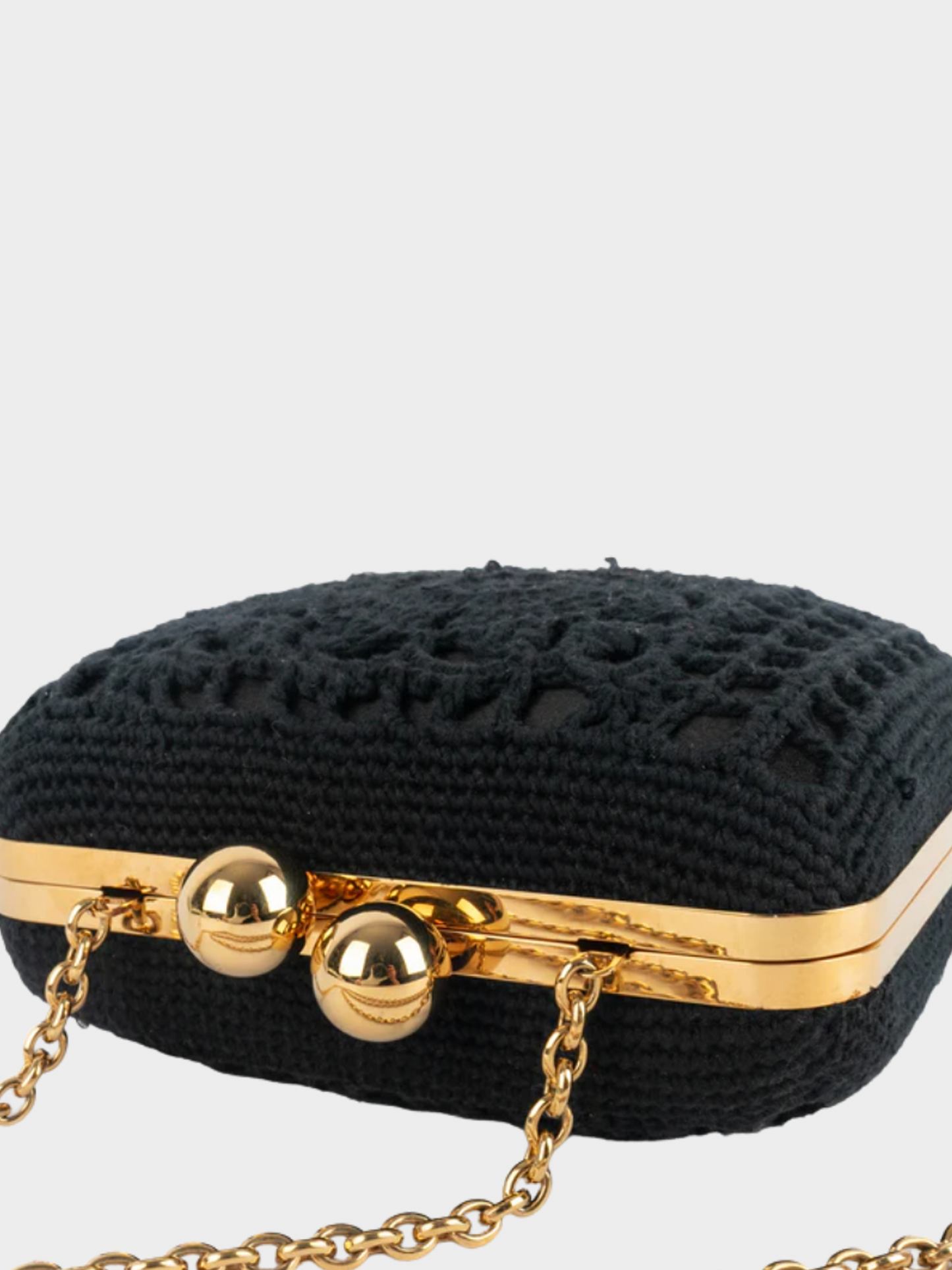 Dolce and Gabbana 2010s Black Minaudière Bag