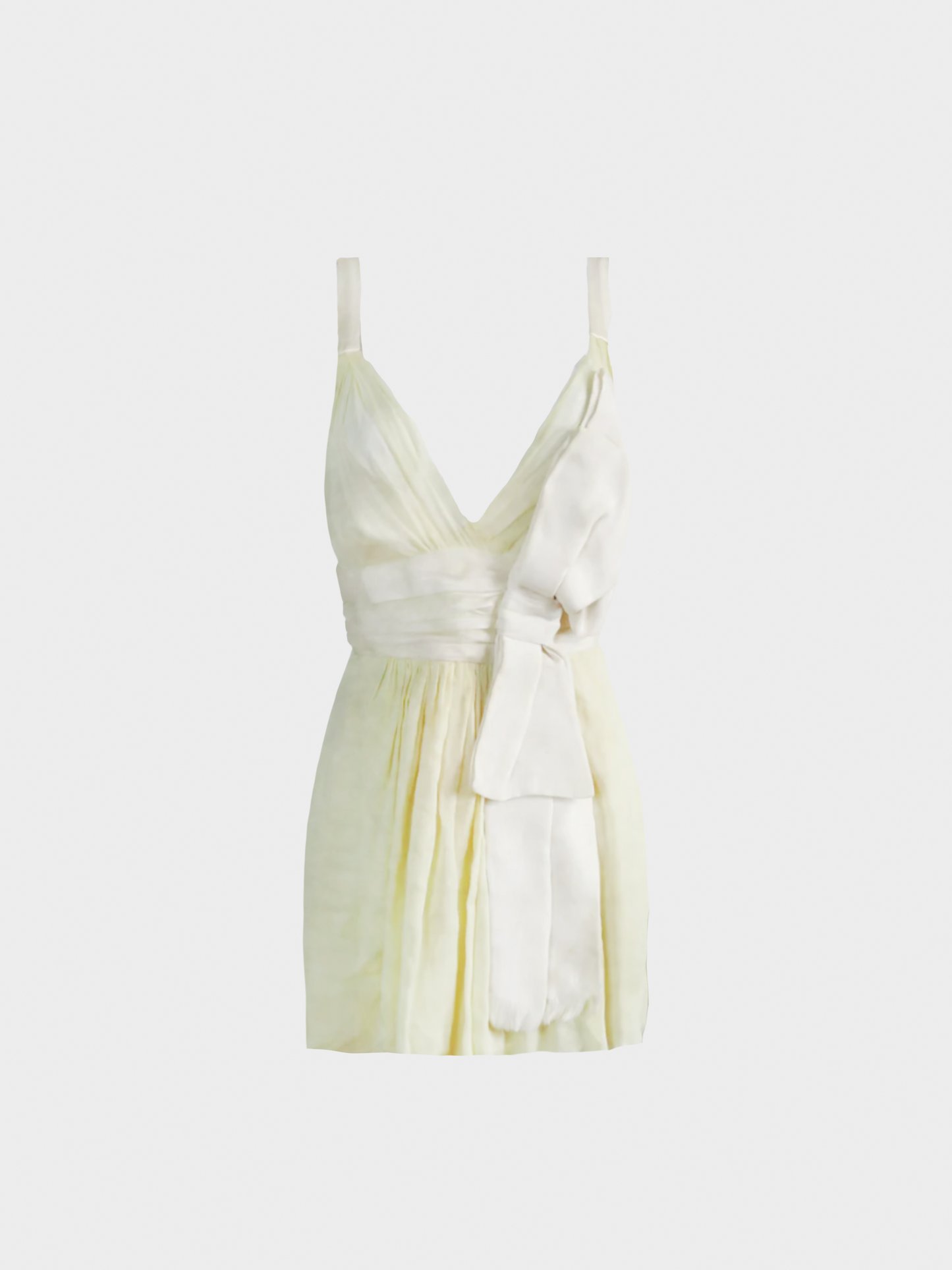 Dolce and Gabbana 1990s Beige Silk Pleated Dress
