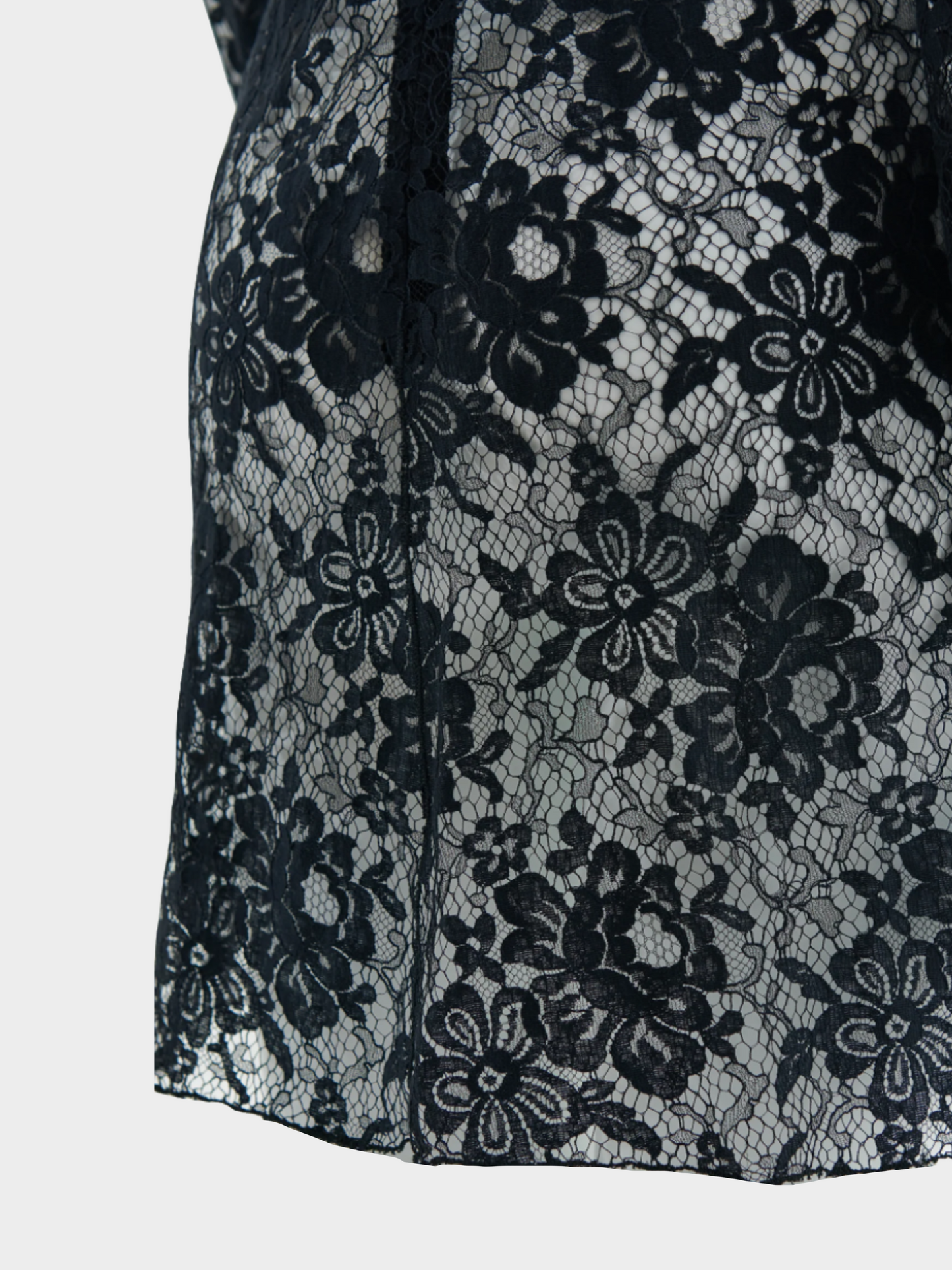Dolce and Gabbana FW 2001 Black lace slip dress with attached bra