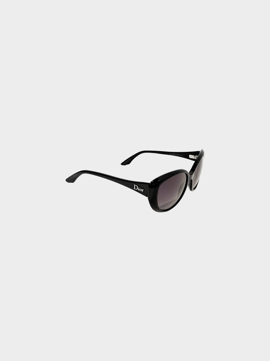 Christian Dior 2000s Black Baby Manege Cat Eye Sunglasses