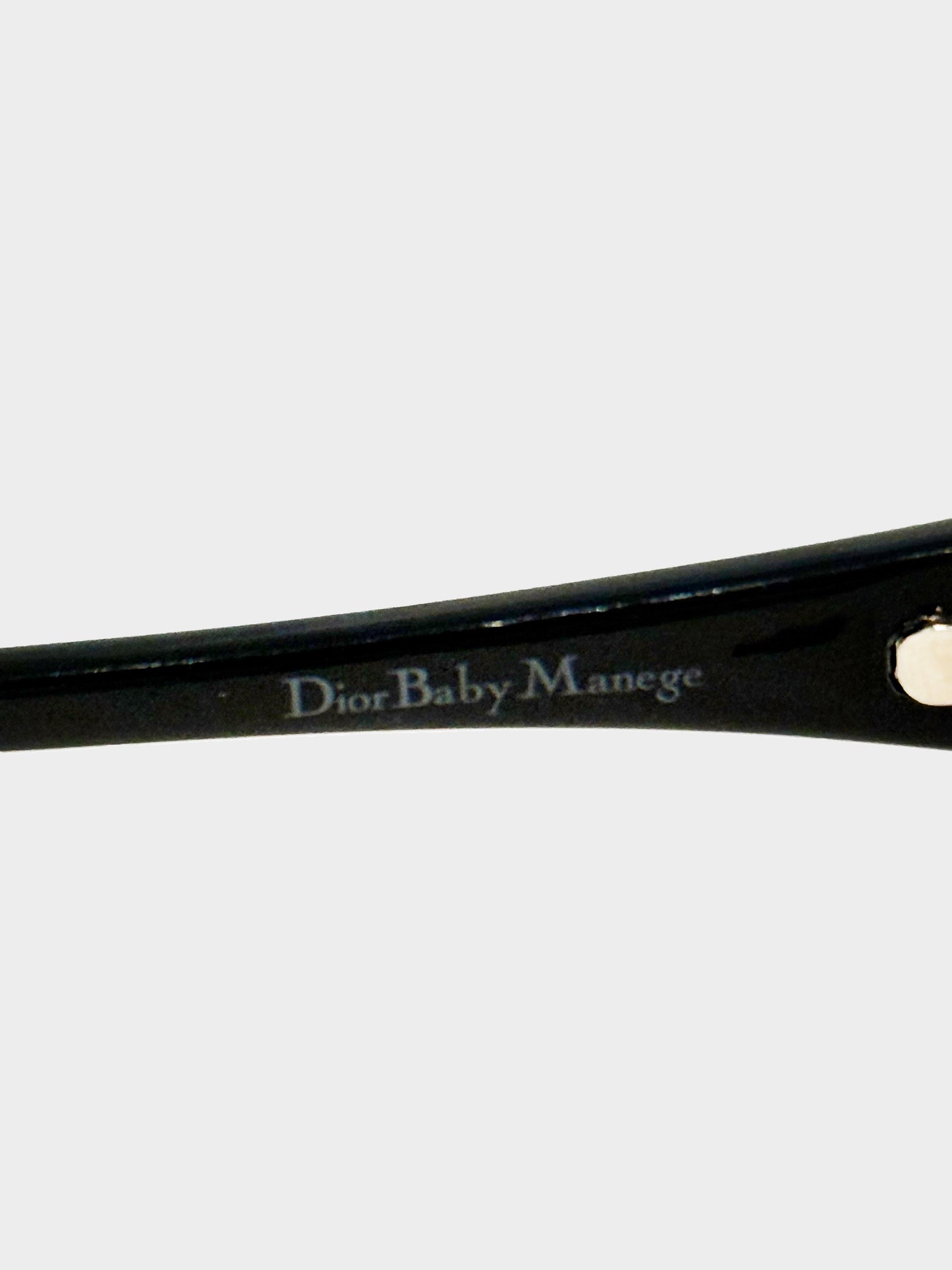 Christian Dior 2000s Black Baby Manege Cat Eye Sunglasses
