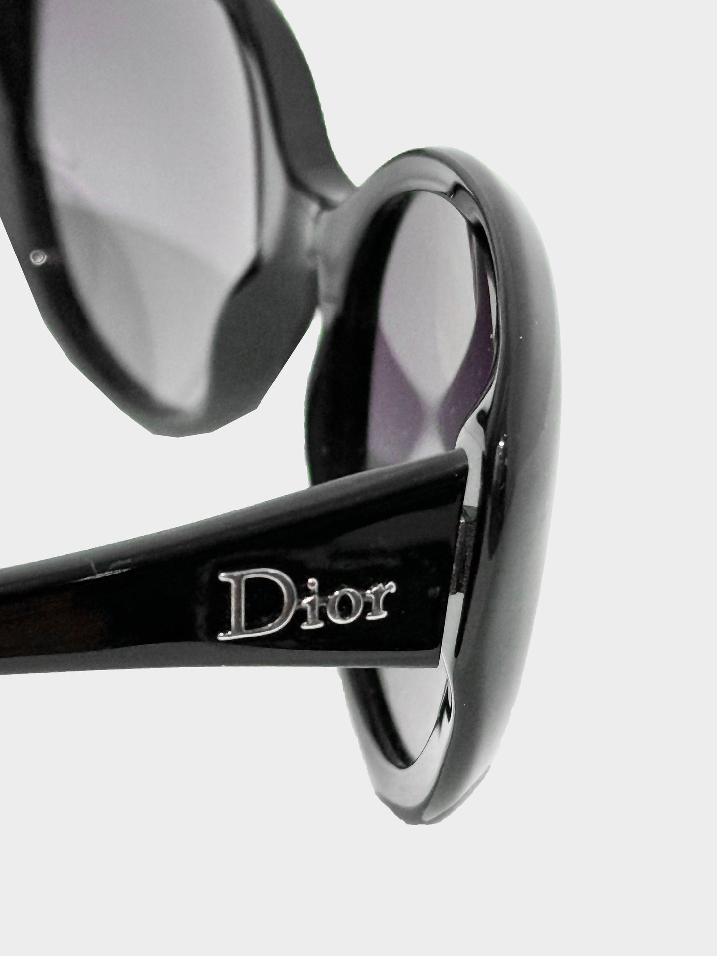 Christian Dior 2000s Black Baby Manege Cat Eye Sunglasses