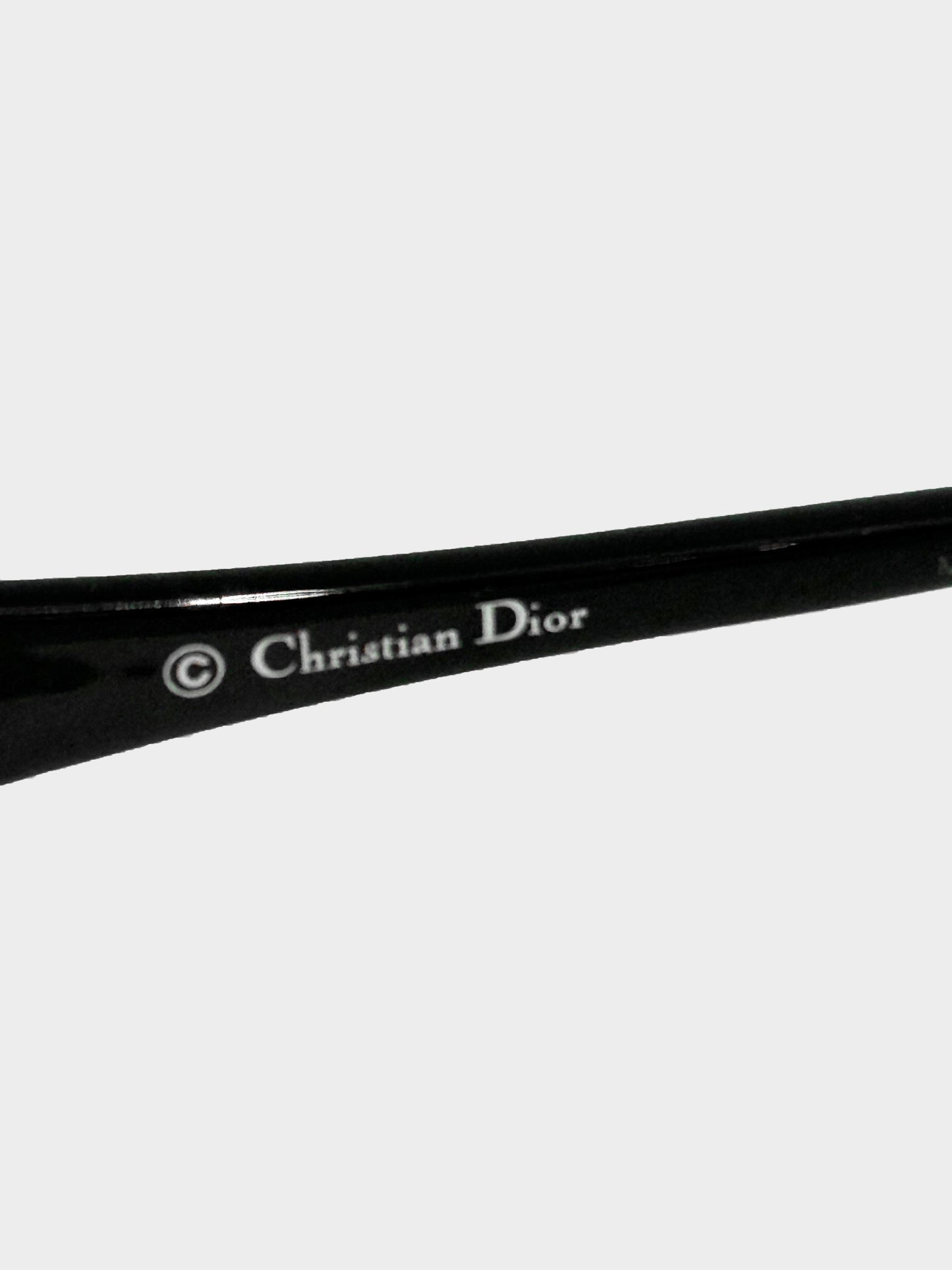 Christian Dior 2000s Black Baby Manege Cat Eye Sunglasses