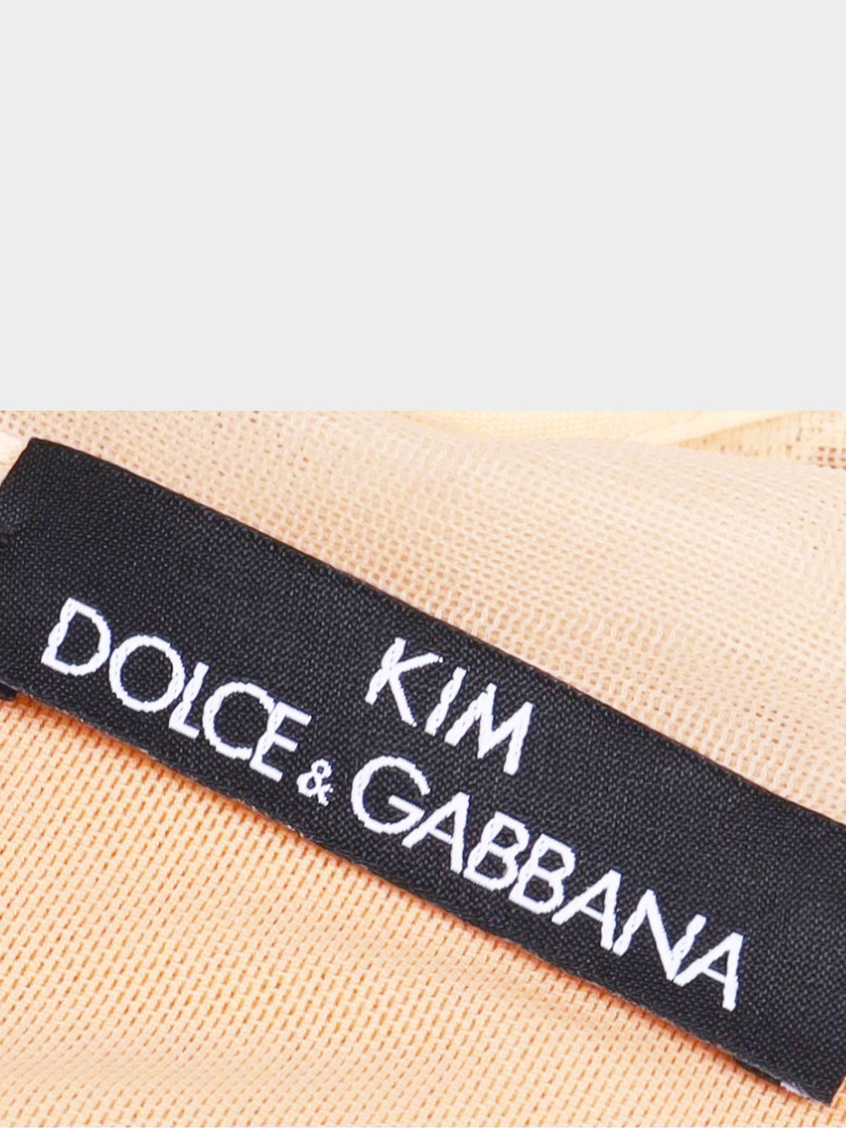 Dolce and Gabbana 1995 Reissue Rare Beige Sheer Croset Dress
