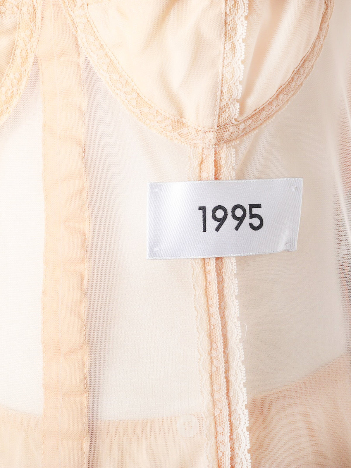 Dolce and Gabbana 1995 Reissue Rare Beige Sheer Croset Dress
