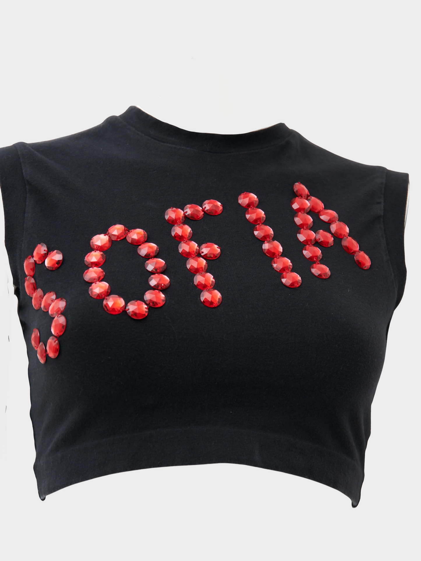 Dolce & Gabbana SS 1992 Black “SOFIA” Embellished Top