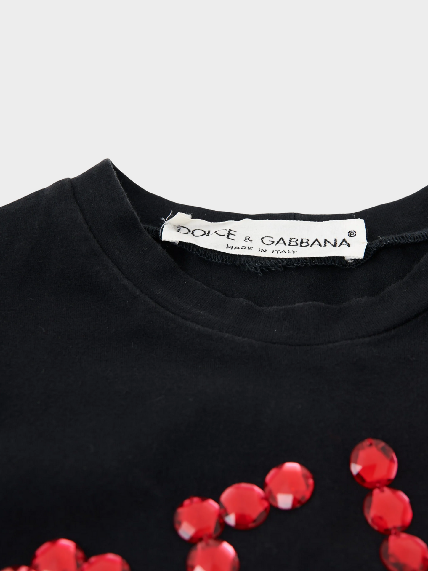 Dolce & Gabbana SS 1992 Black “SOFIA” Embellished Top