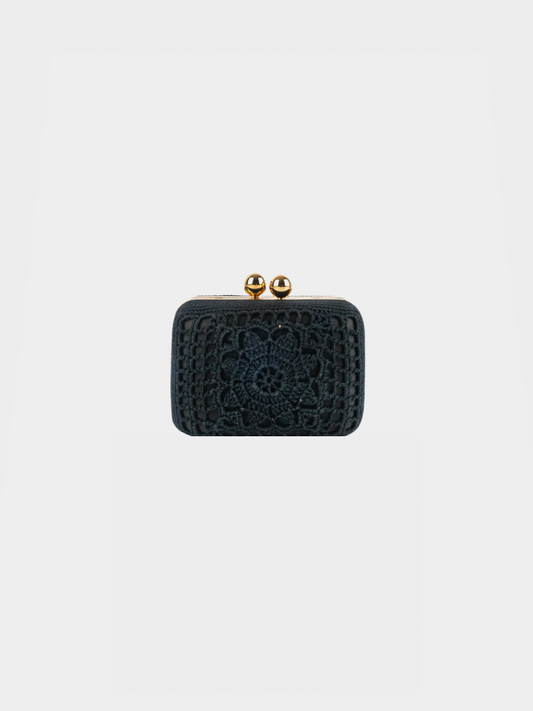 Dolce and Gabbana 2010s Black Minaudière Bag