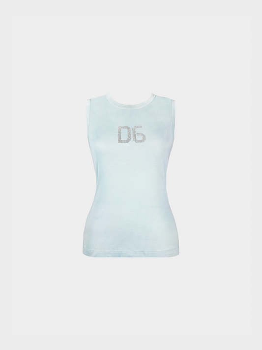 Dolce and Gabbana 2000s Seafoam Green Cotton Tank Top