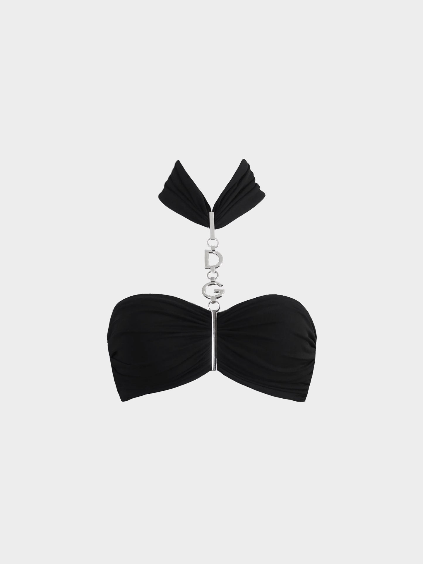 Dolce and Gabbana 2010s Black Sweetheart Halter Top