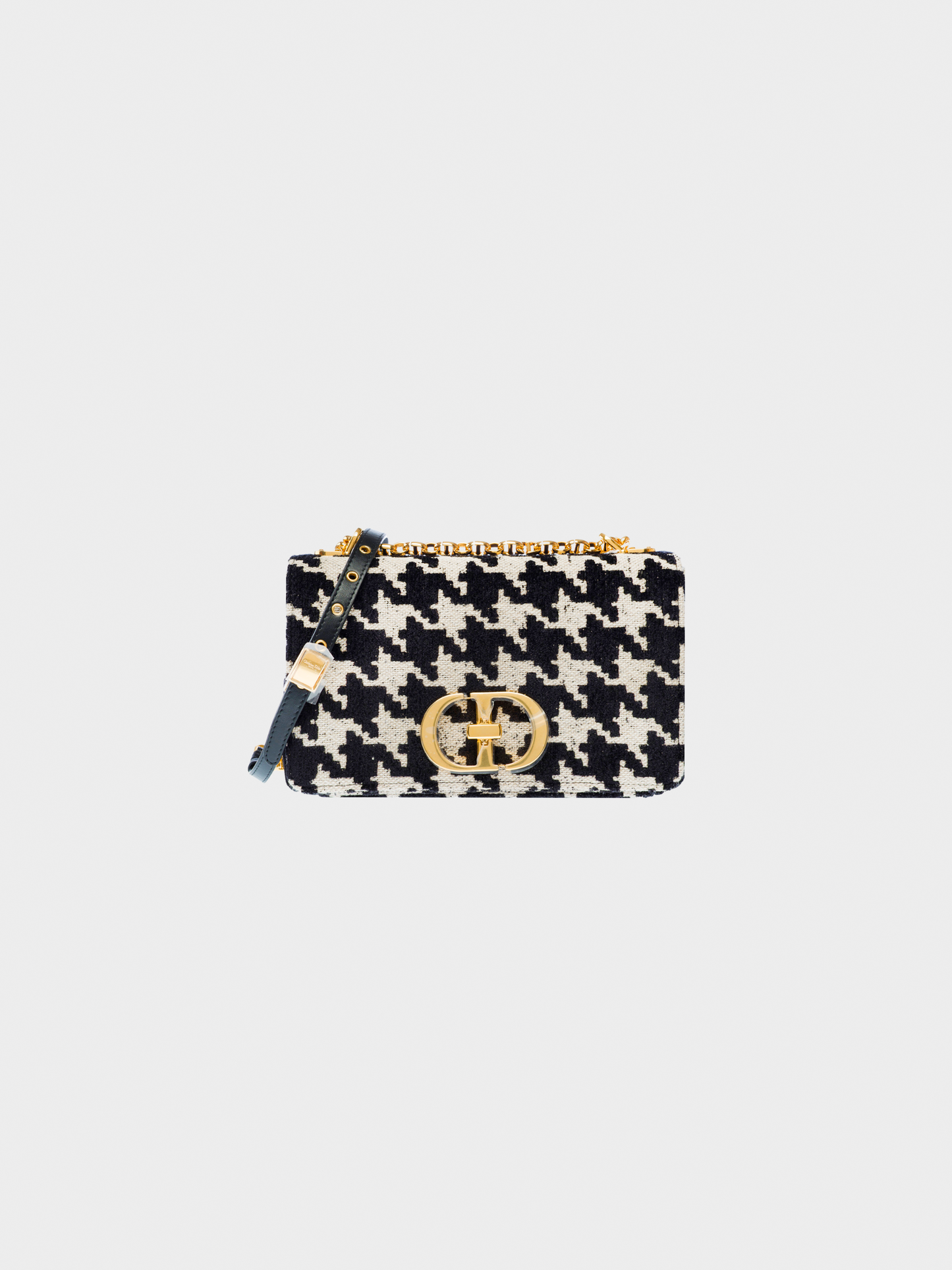 Christian Dior 2021 Medium Houndstooth Caro Bag