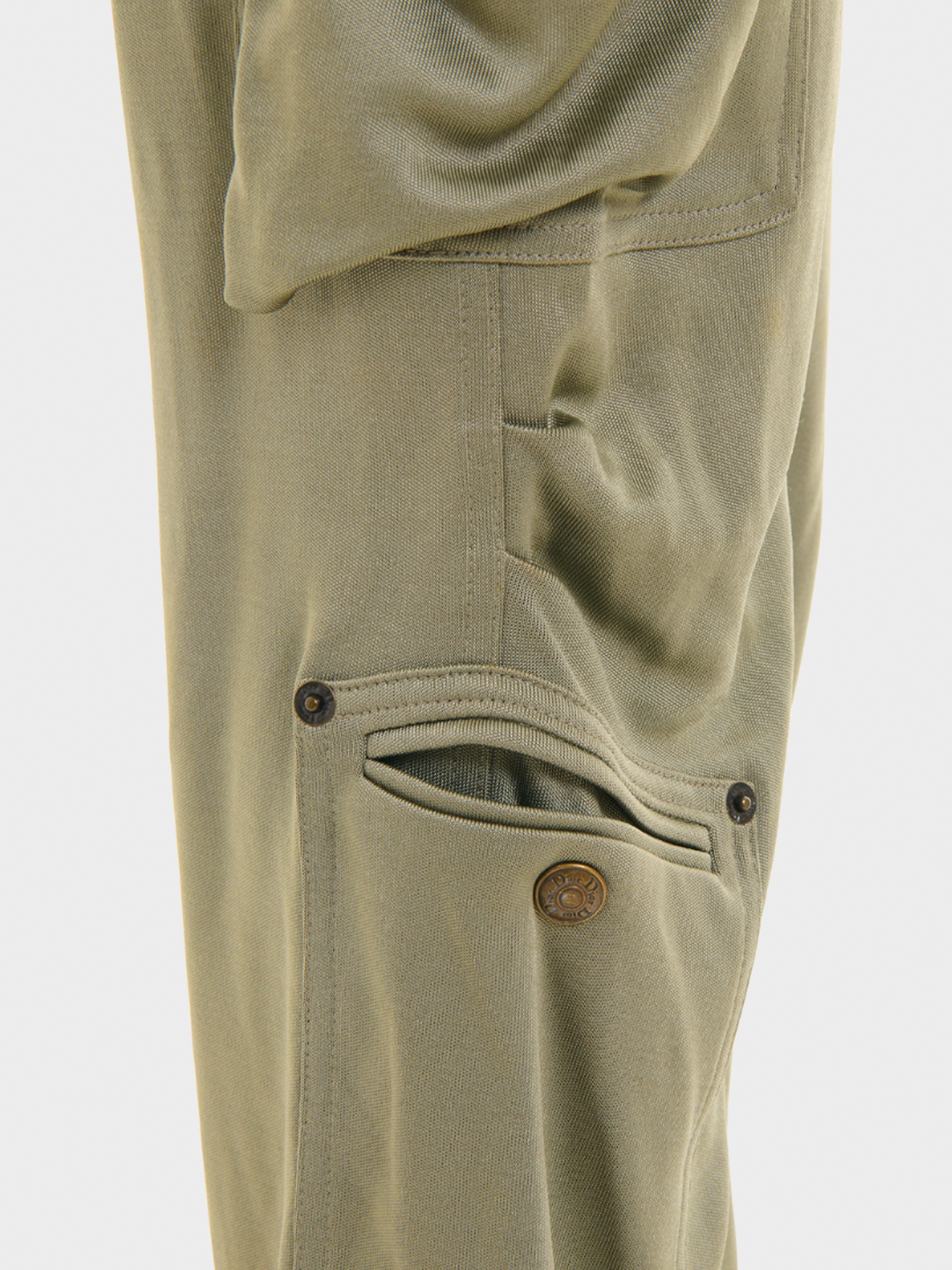 Christian Dior by John Galliano FW 2003 Khaki Cachemire Military Jacket and Cargo Pants Set