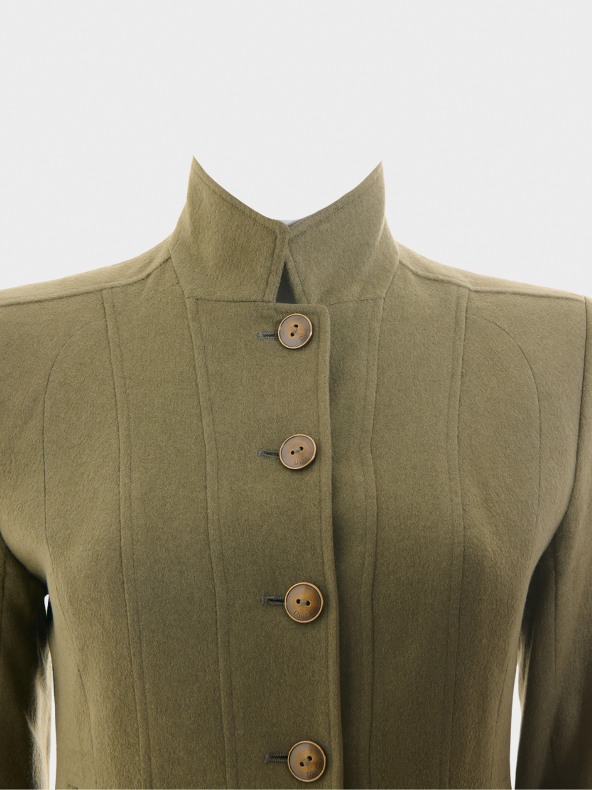 Christian Dior by John Galliano FW 2003 Khaki Cachemire Military Jacket and Cargo Pants Set