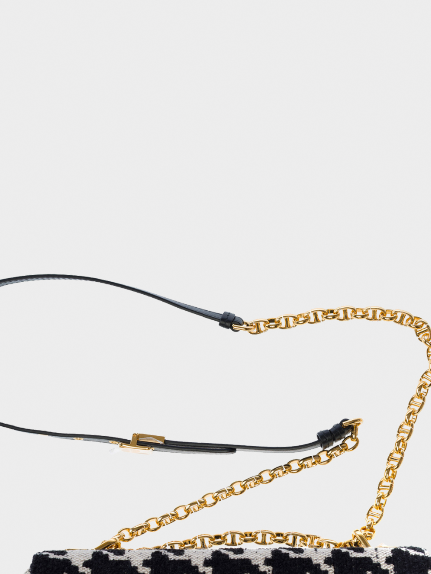 Christian Dior 2021 Medium Houndstooth Caro Bag