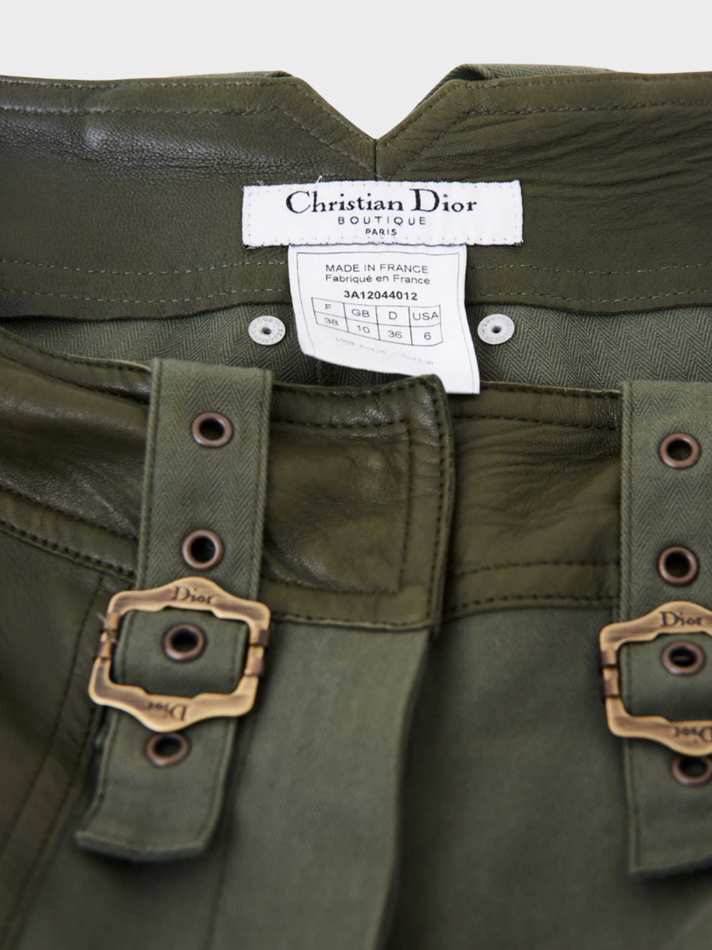 Christian Dior by John Galliano SS 2003 Military Khaki Bondage Set
