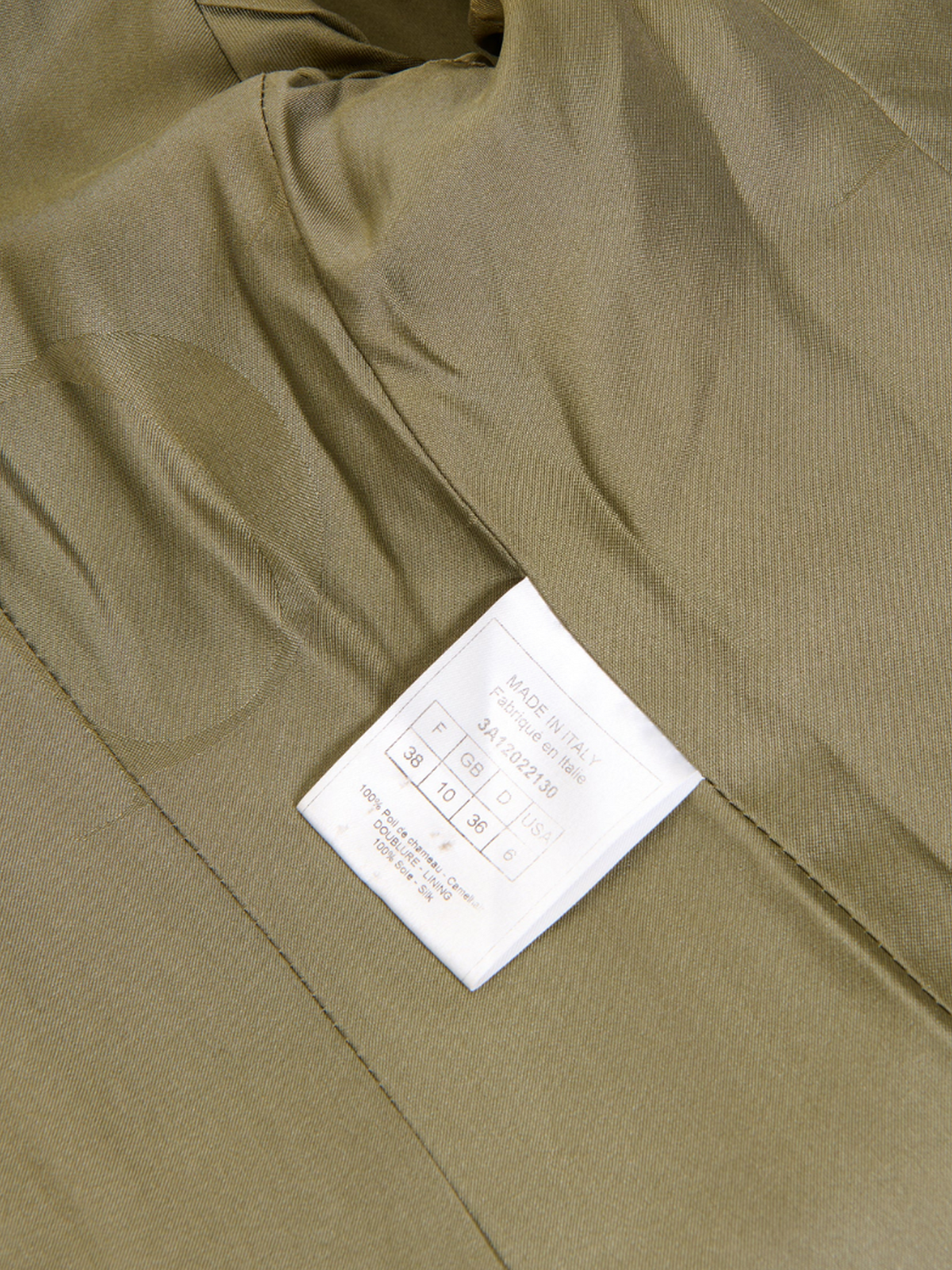 Christian Dior by John Galliano FW 2003 Khaki Cachemire Military Jacket and Cargo Pants Set