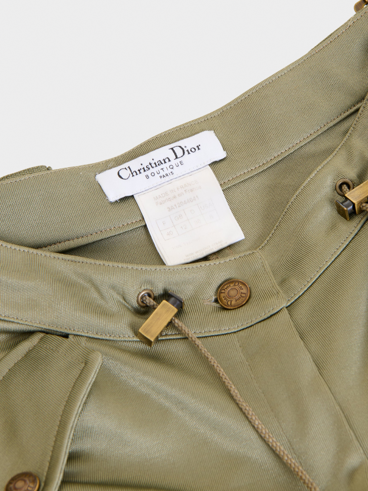 Christian Dior by John Galliano FW 2003 Khaki Cachemire Military Jacket and Cargo Pants Set
