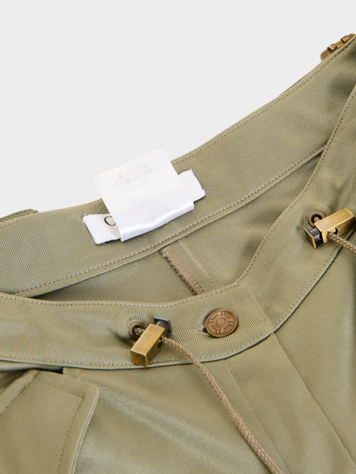 Christian Dior by John Galliano FW 2003 Khaki Cachemire Military Jacket and Cargo Pants Set