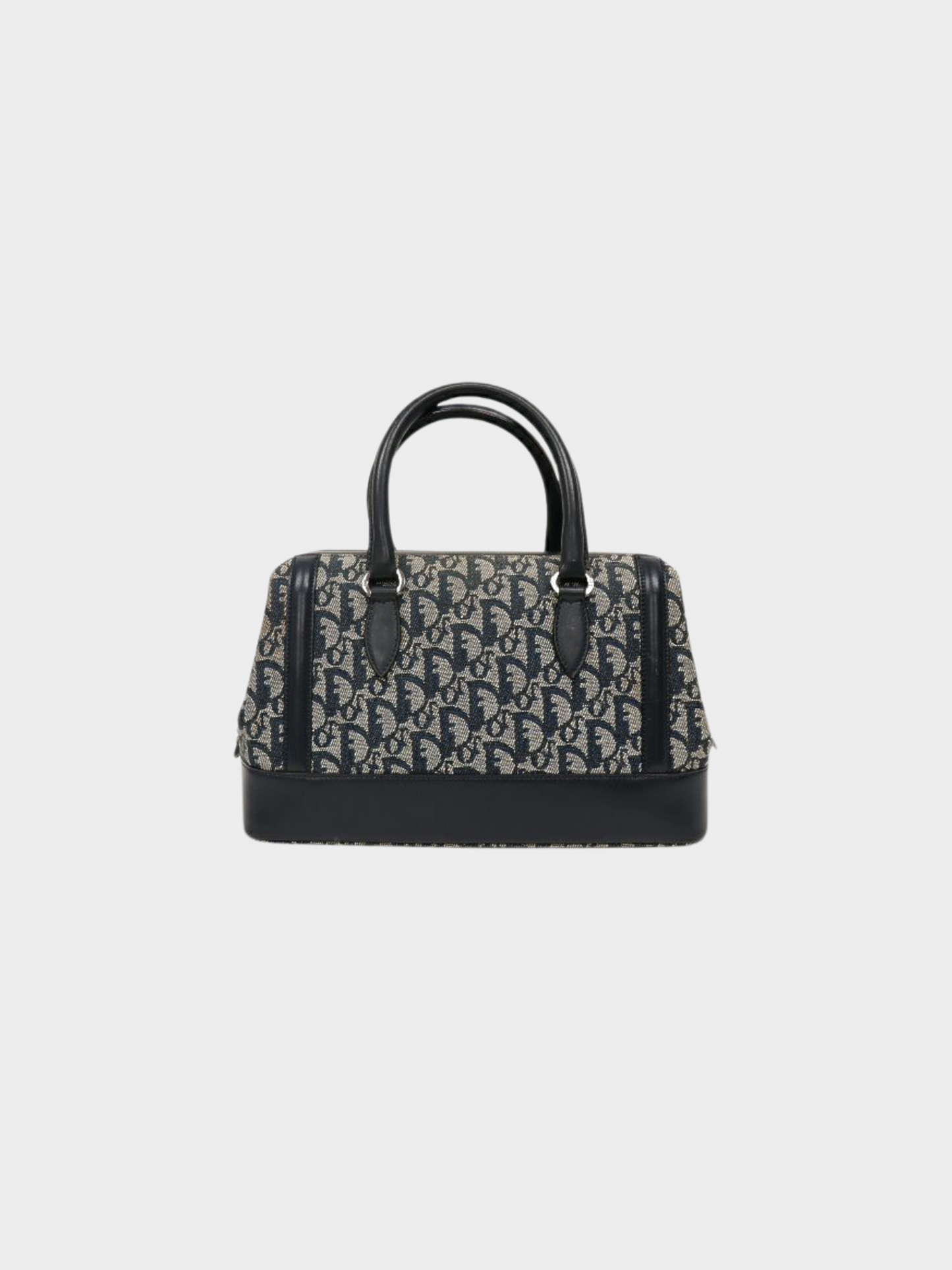 Christian Dior 2000s Navy Canvas Monogram Trotter Handbag