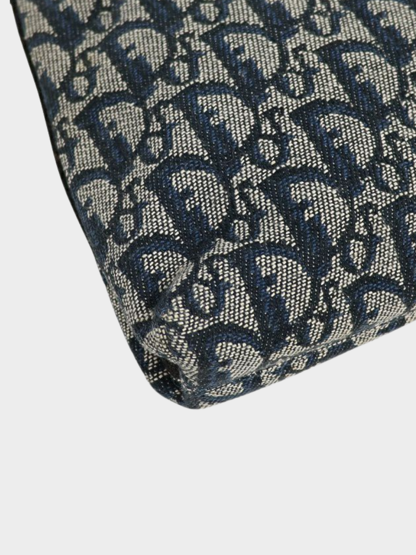 Christian Dior 2000s Navy Trotter Pattern One-Shoulder Bag