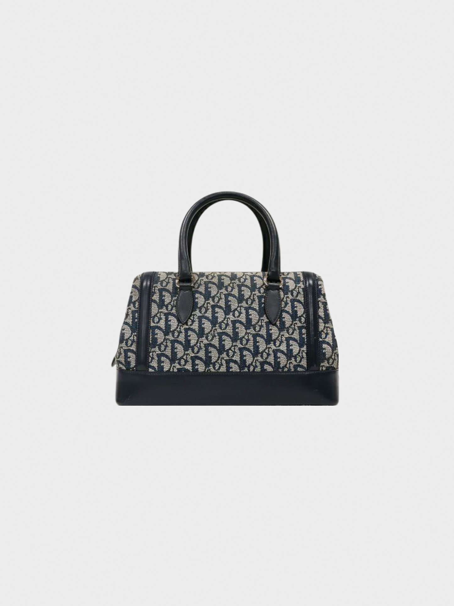 Christian Dior 2000s Navy Canvas Monogram Trotter Handbag