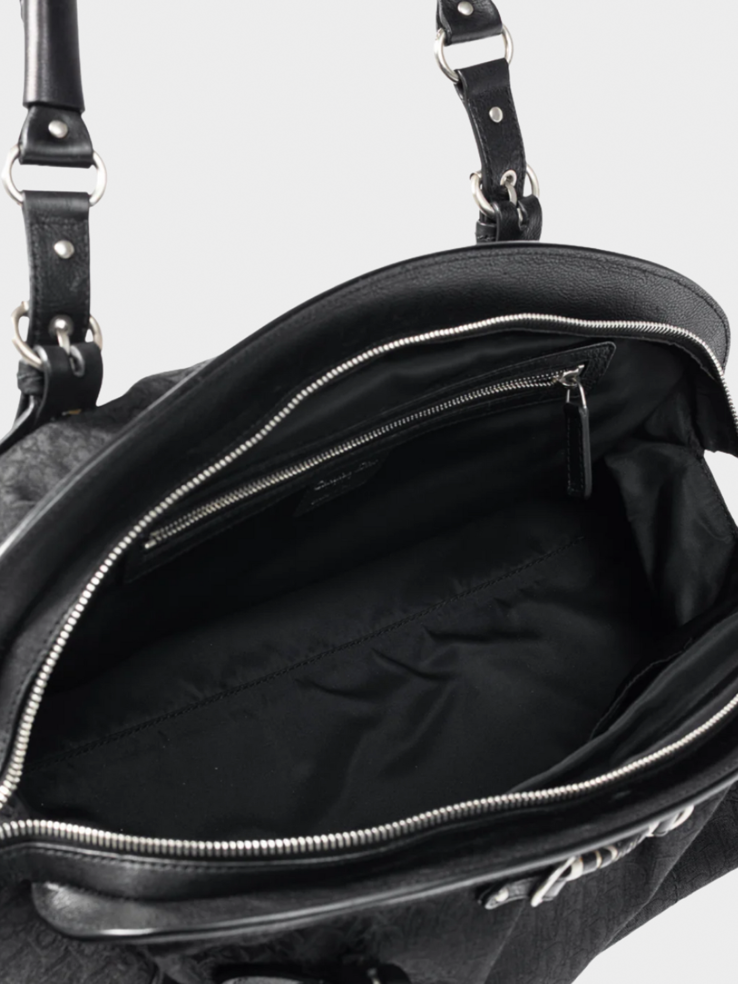 Christian Dior 2006 Black My Dior Logo-Jacquard Frame Bag