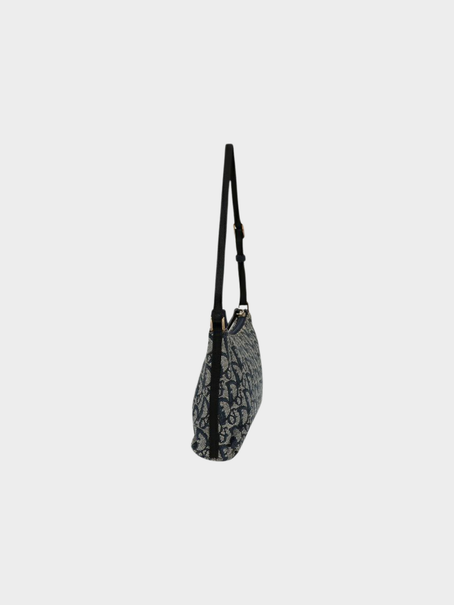 Christian Dior 2000s Navy Trotter Pattern One-Shoulder Bag