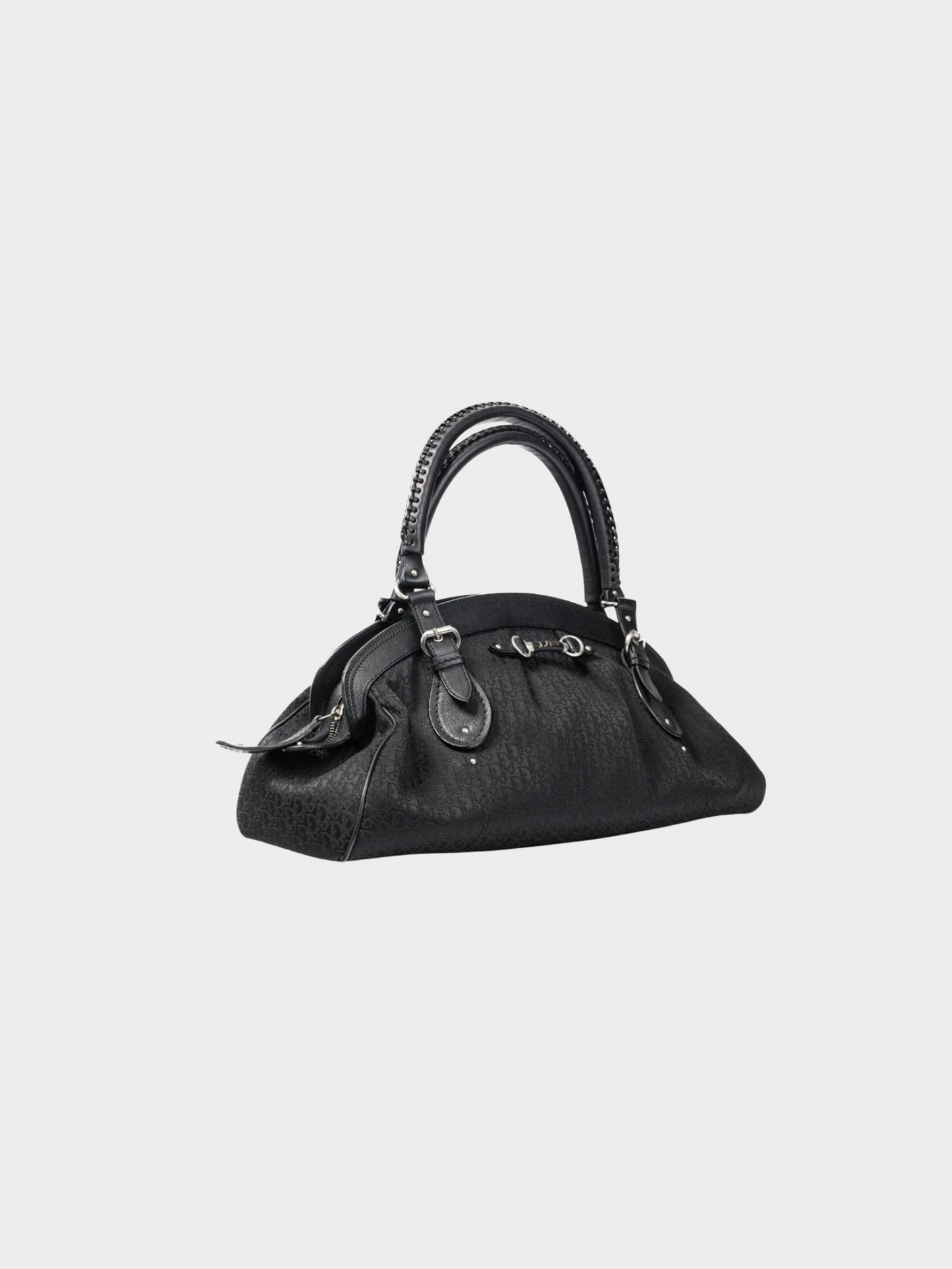 Christian Dior 2006 Black My Dior Logo-Jacquard Frame Bag