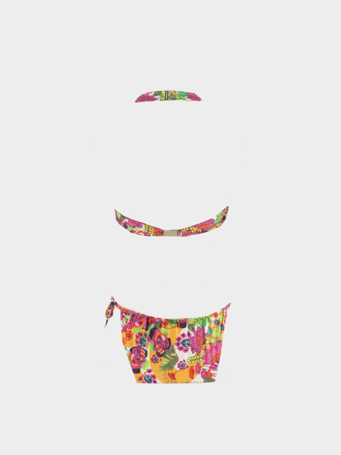 Christian Dior by John Galliano 2000s Gambles Multicoloured Floral Print Two-piece swimsuit