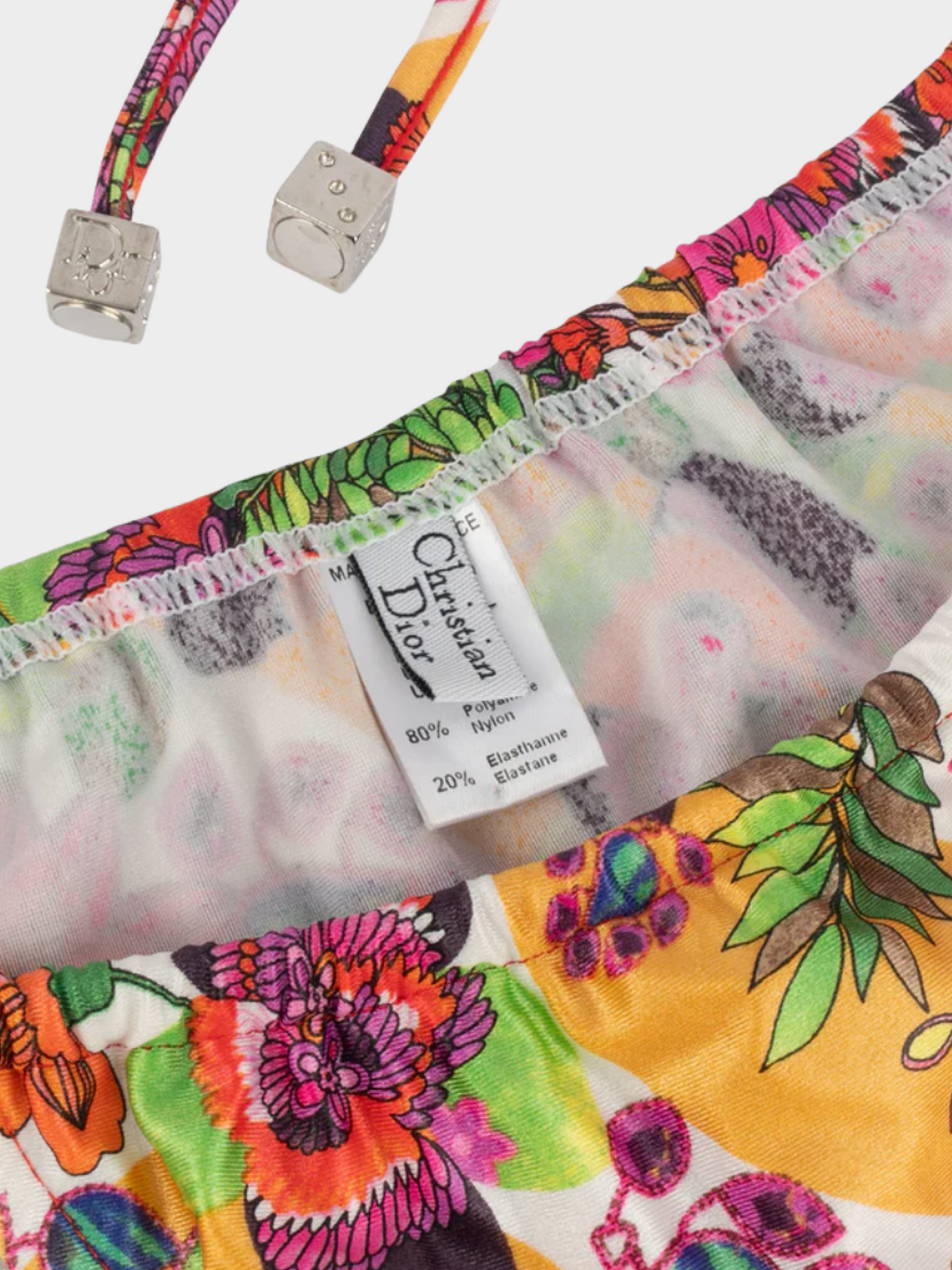 Christian Dior by John Galliano 2000s Gambles Multicoloured Floral Print Two-piece swimsuit