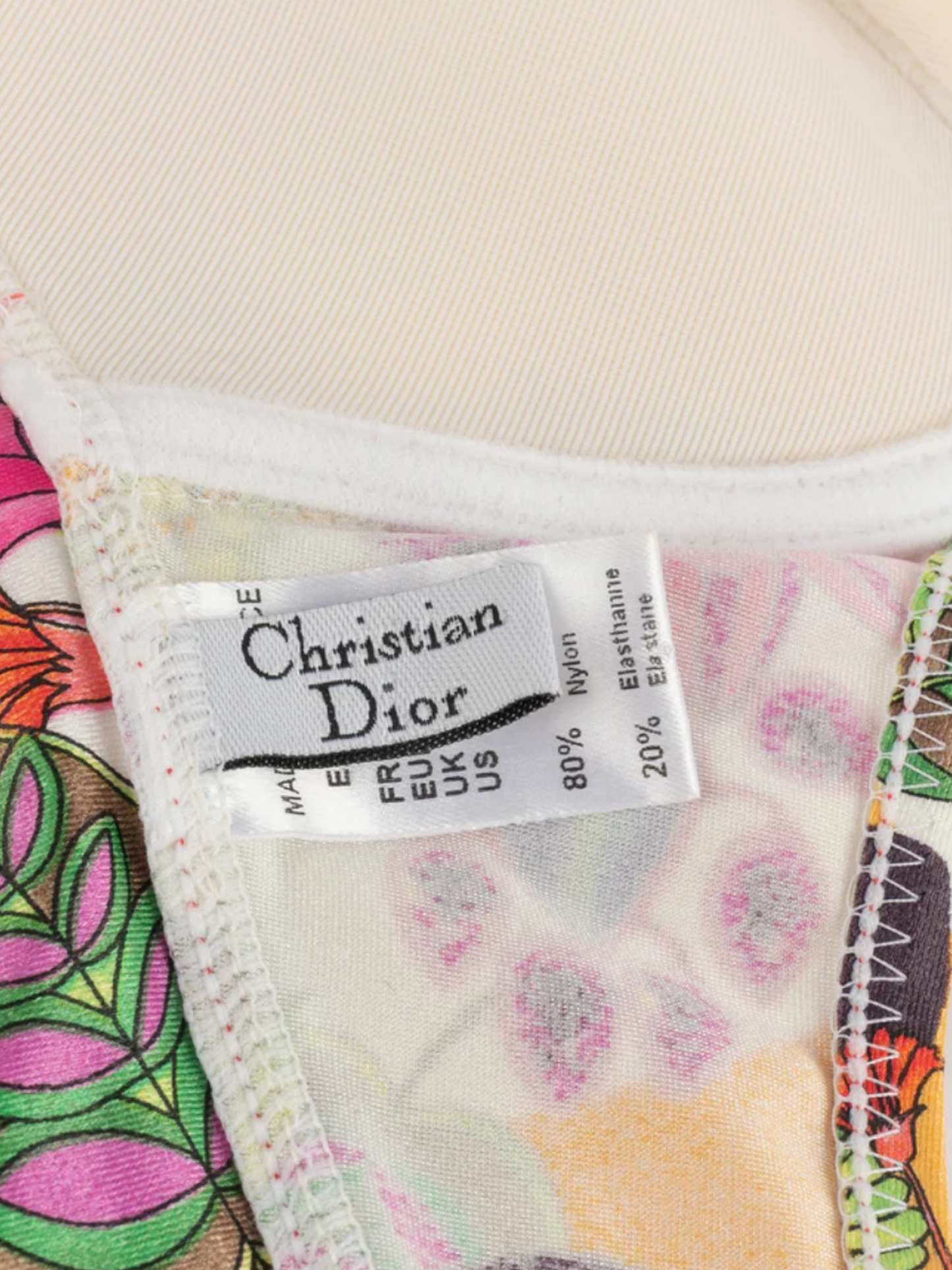 Christian Dior by John Galliano 2000s Gambles Multicoloured Floral Print Two-piece swimsuit