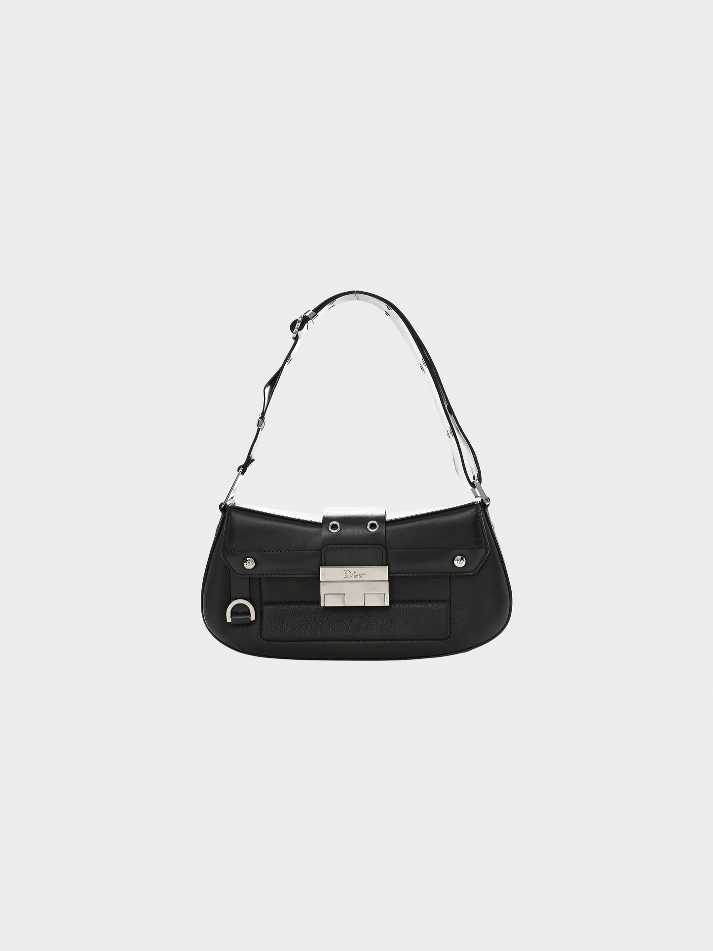 Christian Dior by John Galliano SS 2002 Black Columbus Street Chic Shoulder Bag