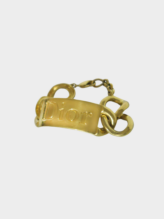 Christian Dior SS 2000 Gold Maxi Bracelet