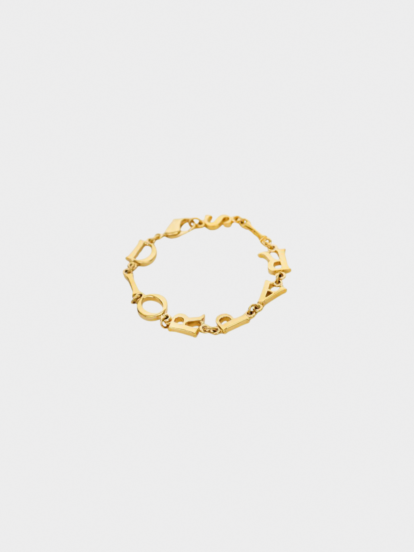 Christian Dior 2000s Gold Metal Logo Bracelet