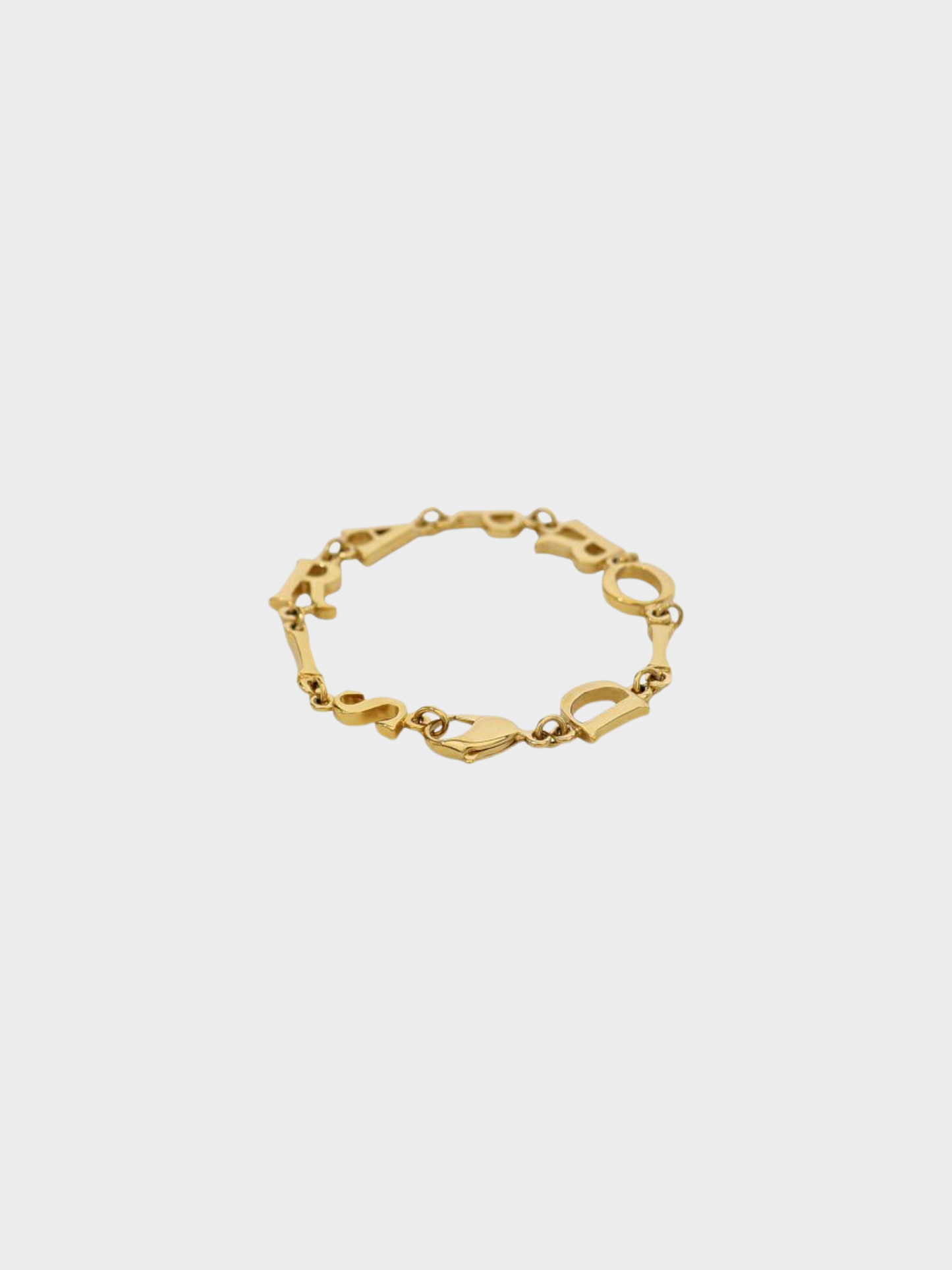 Christian Dior 2000s Gold Metal Logo Bracelet