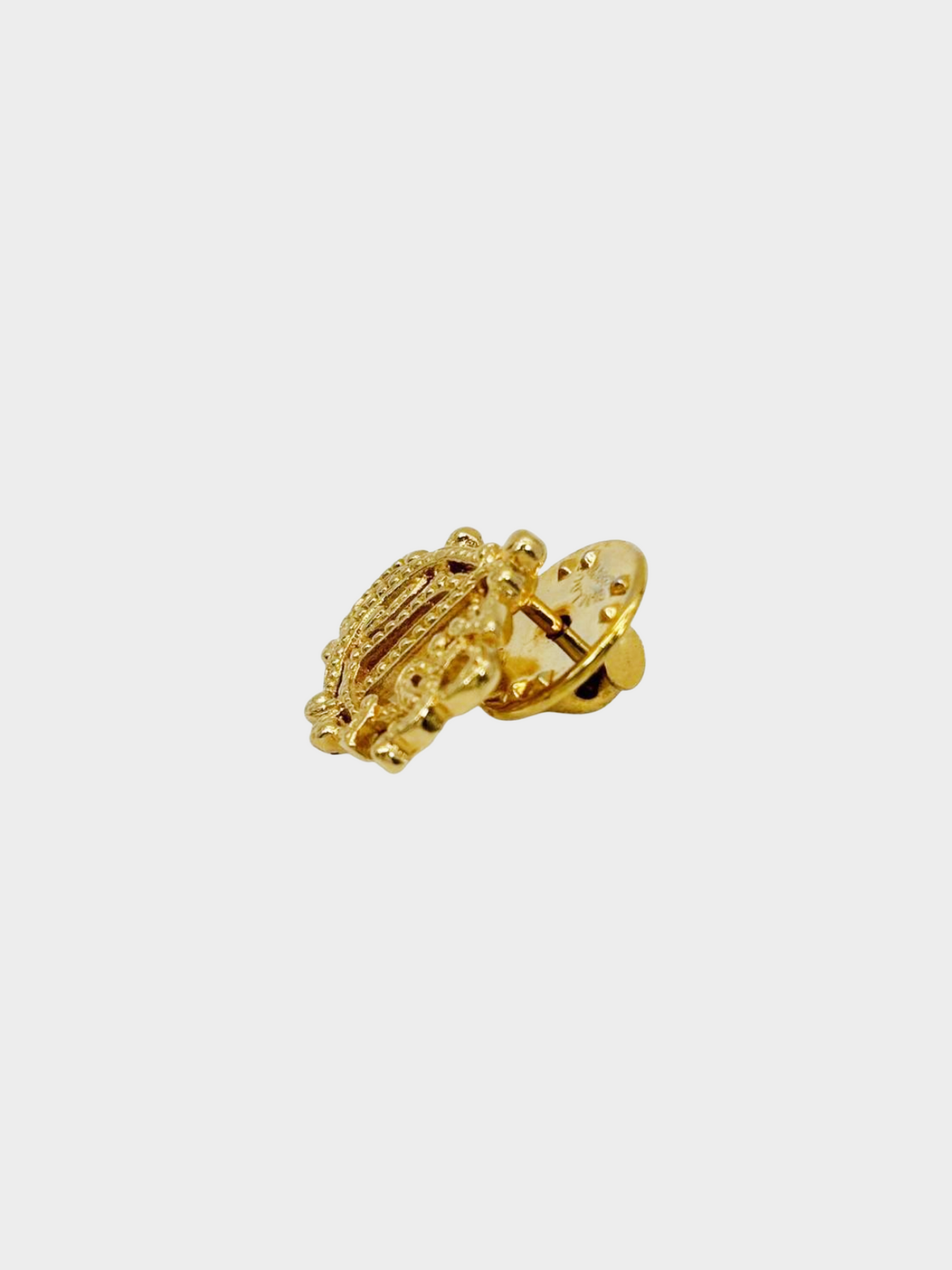 Christian Dior 1980s Old Logo Gold Emblem Brooch