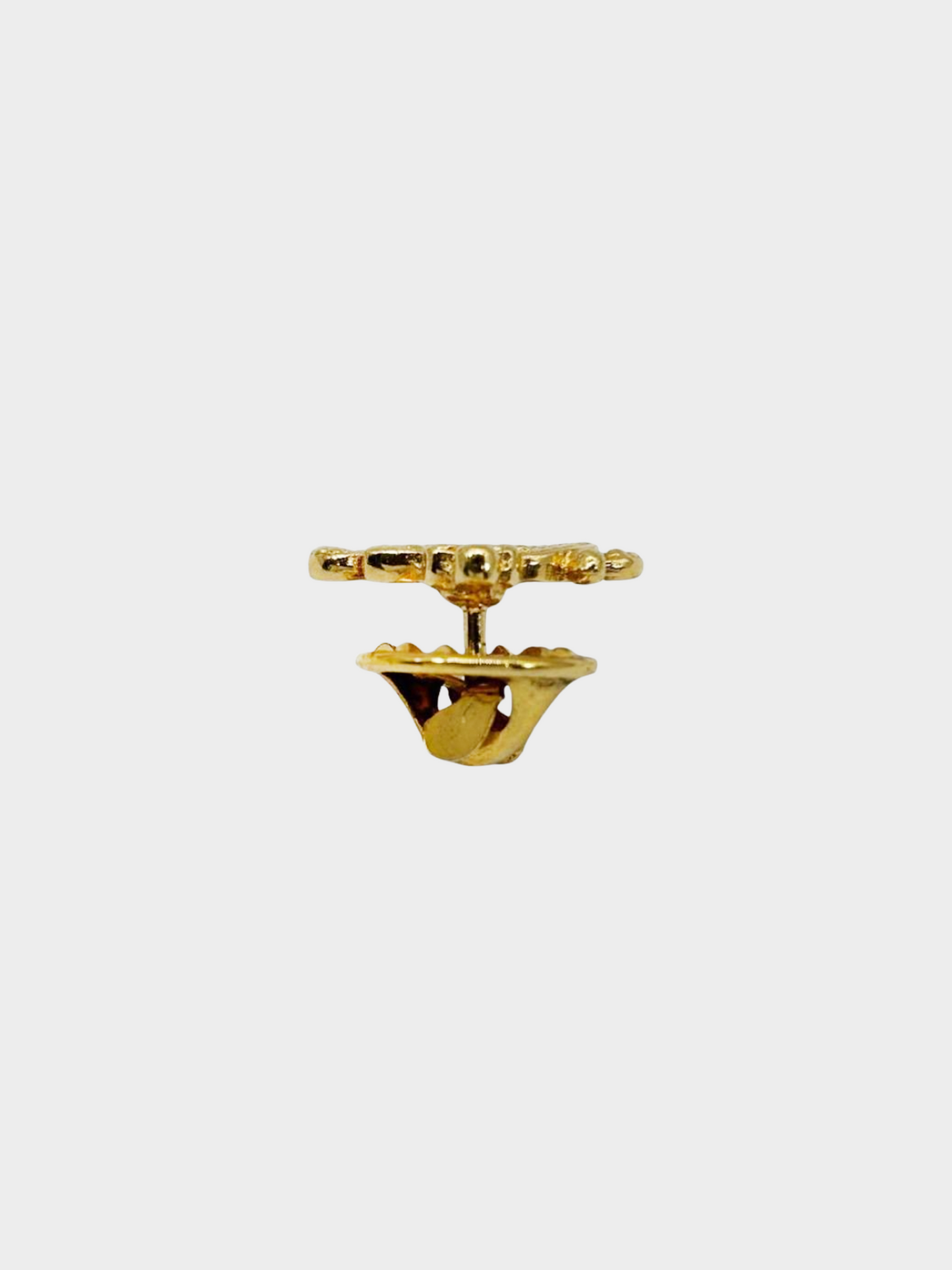 Christian Dior 1980s Old Logo Gold Emblem Brooch