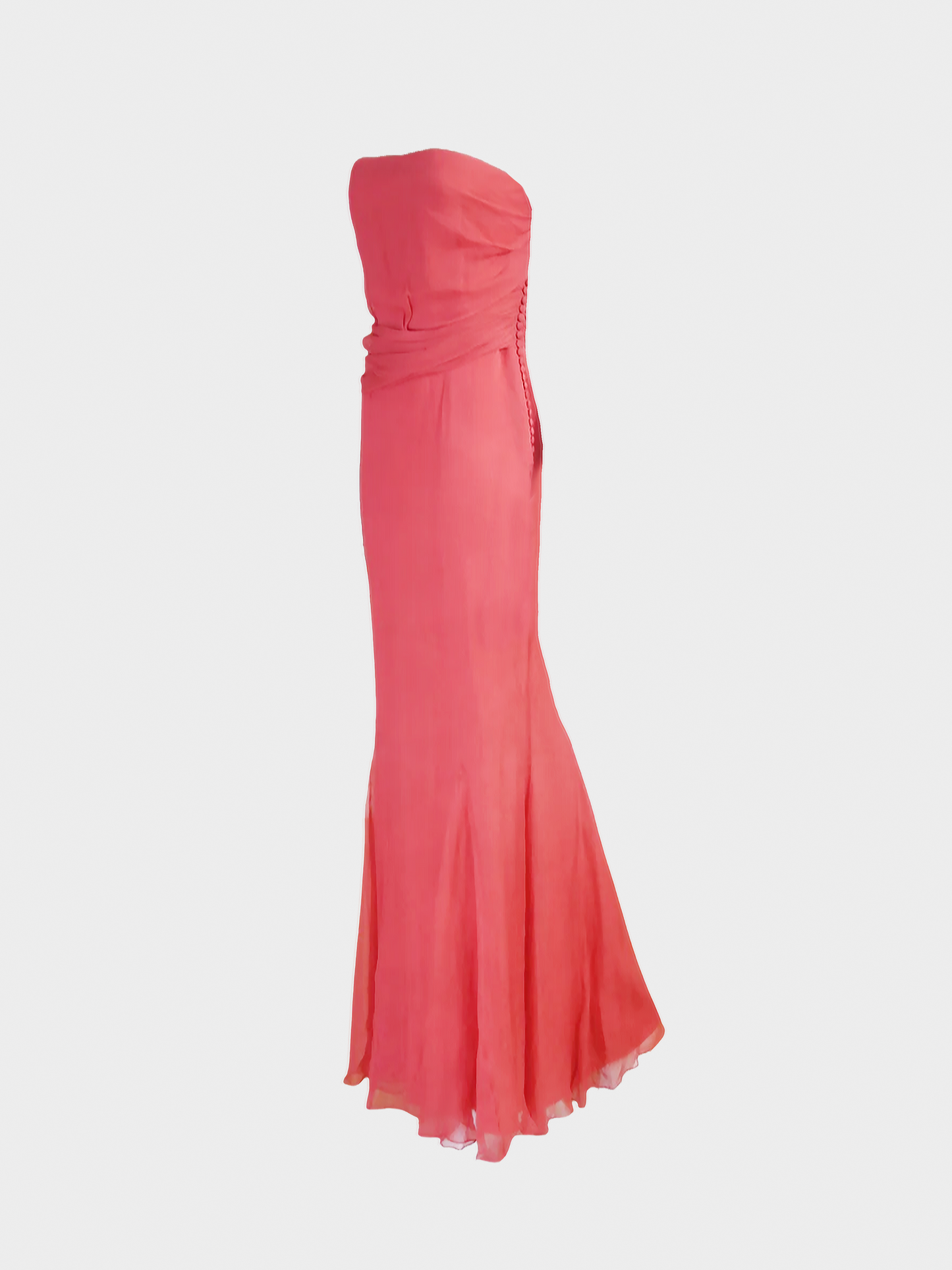 Christian Dior Cruise 2007 Coral Pink Silk Gown