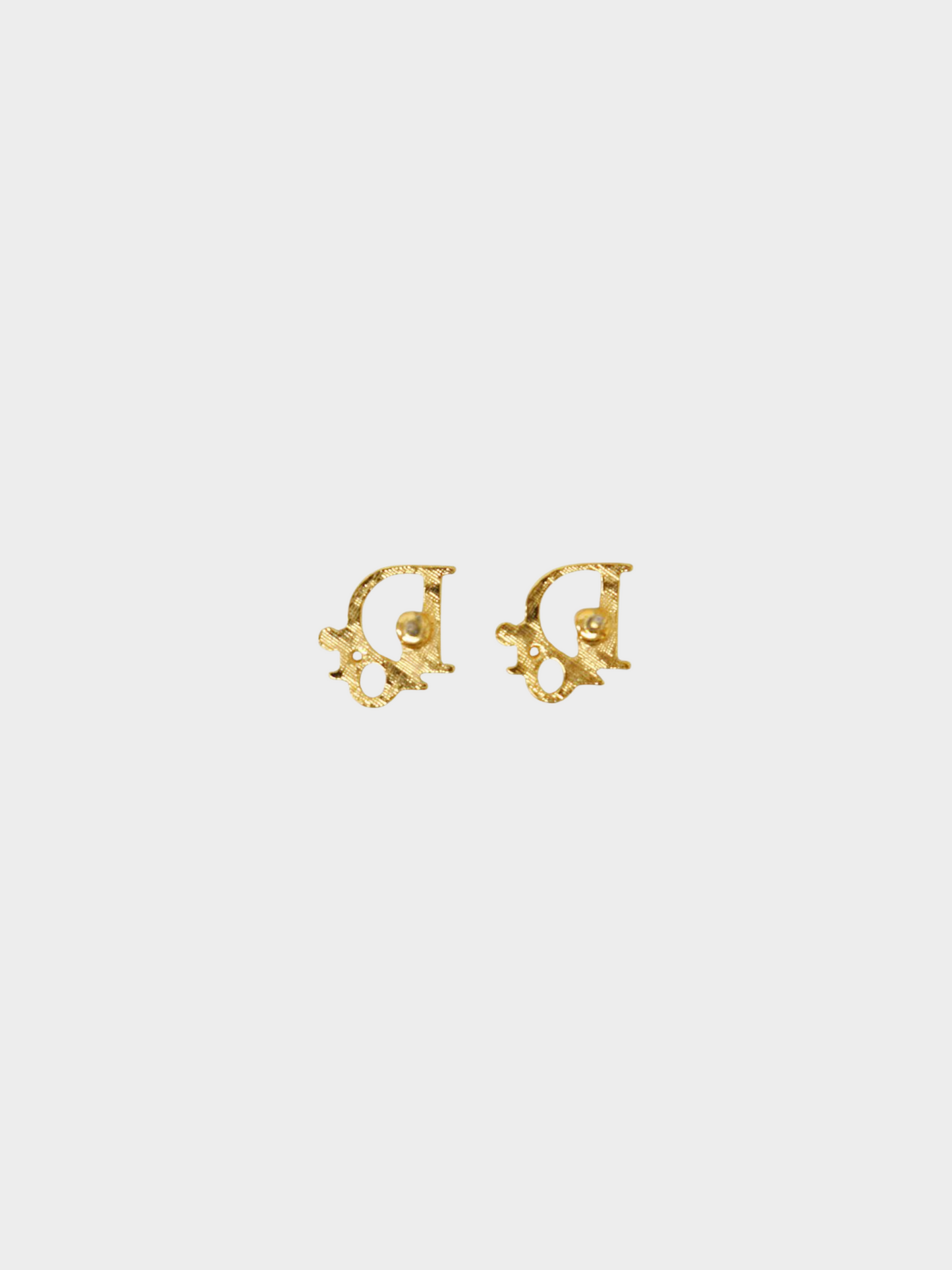 Christian Dior 2000s Gold Logo Earrings