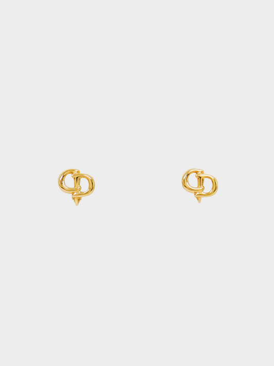 Christian Dior 2000s "CD" Logo Clip-On Earrings
