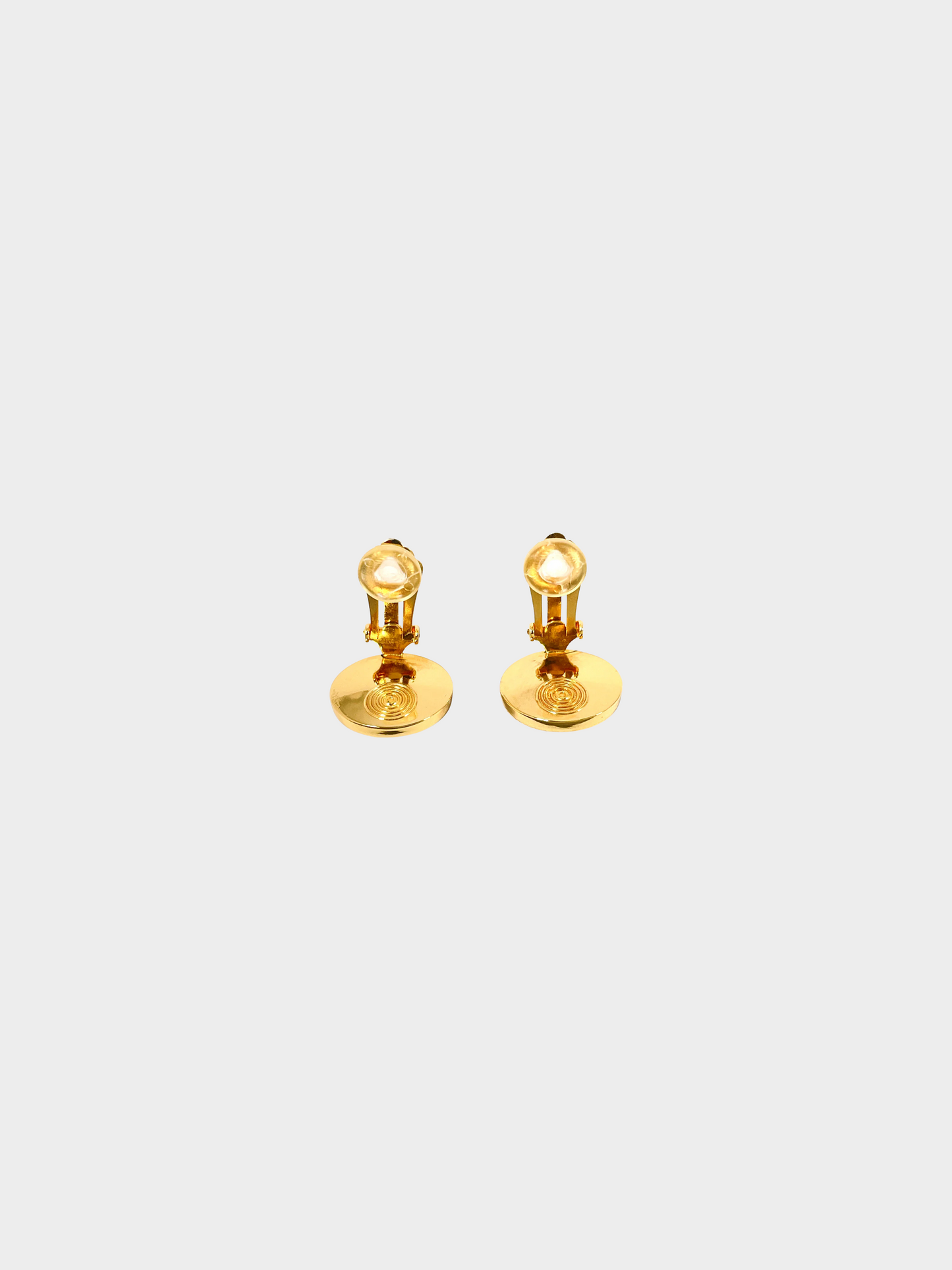 Christian Dior 1980s Gold Metal Pearl Earrings