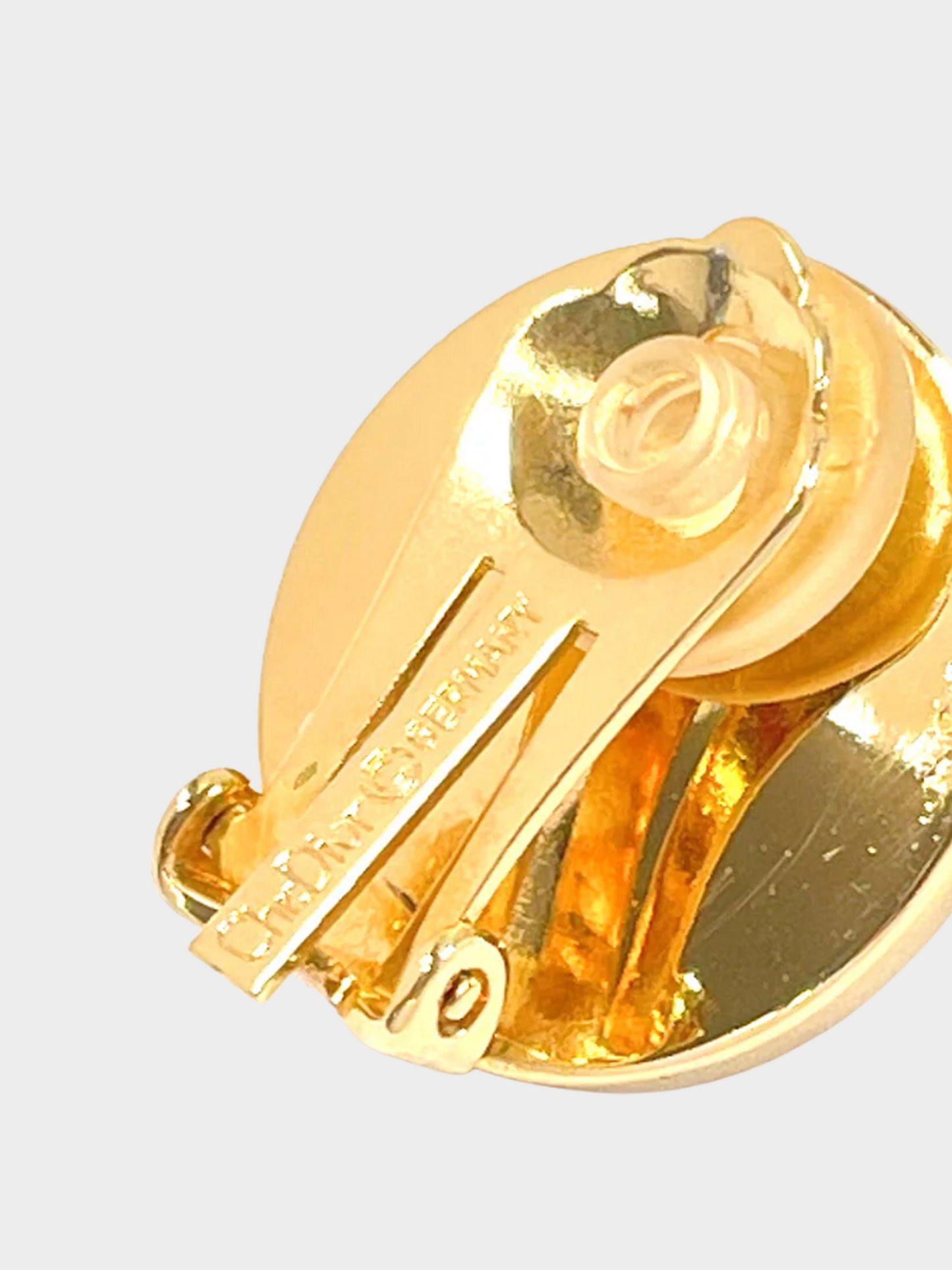 Christian Dior 1980s Gold Metal Pearl Earrings