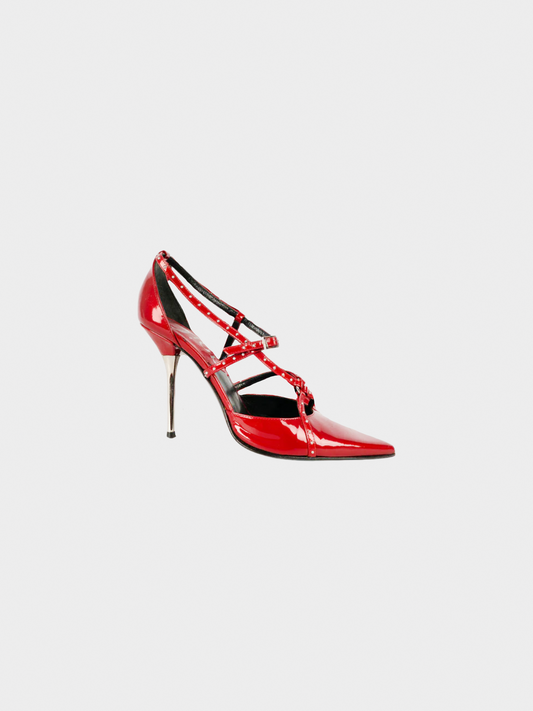 Christian Dior 2000s Red Patent Leather Pumps